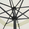 Vidaxl Parasol Samos 500 cm Aluminium Weiß