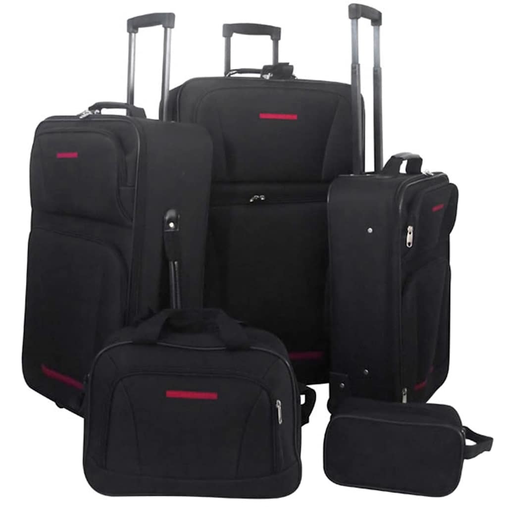 Vidaxl Reisegepäck Set schwarz 5-teilig