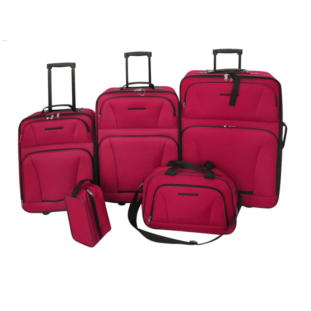Vidaxl Reisegepäck Set Red 5-Stück
