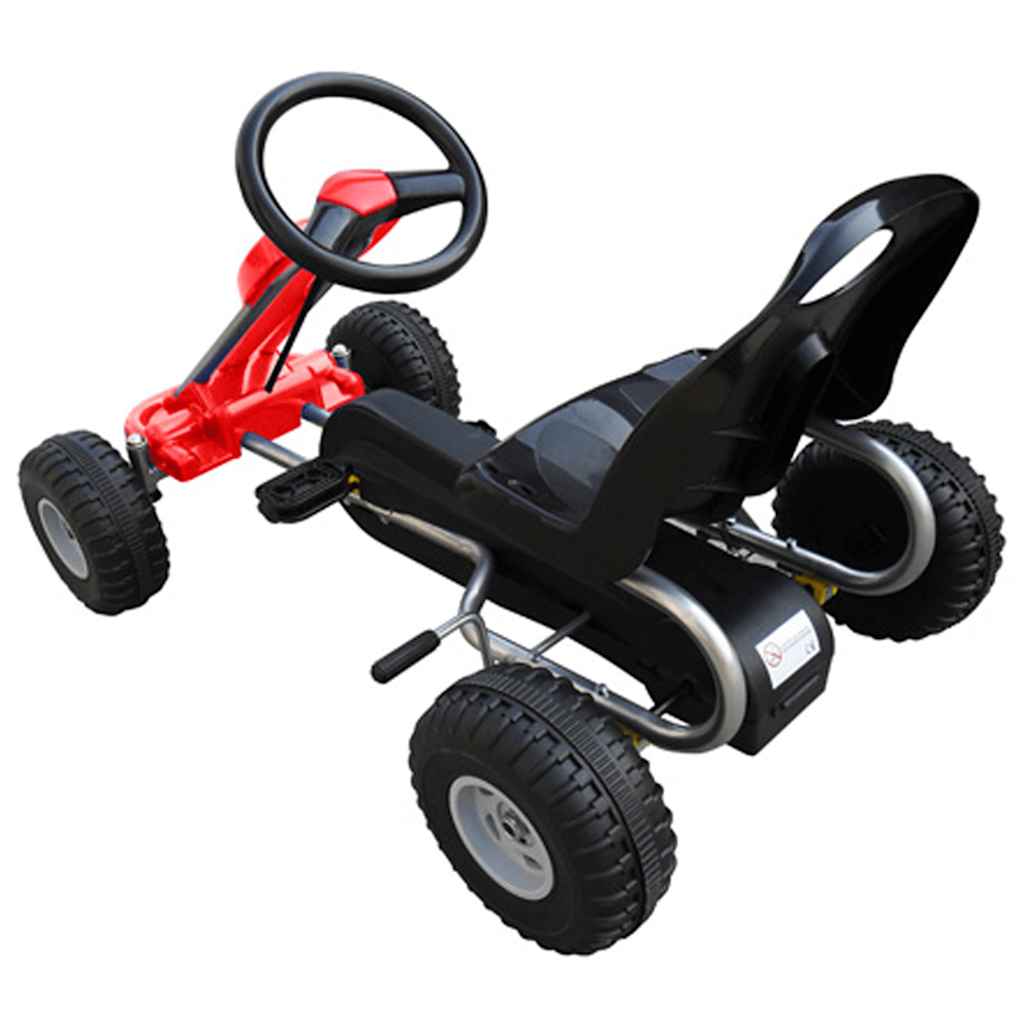 Vidaxl Go -Kart mit Pedalen rot