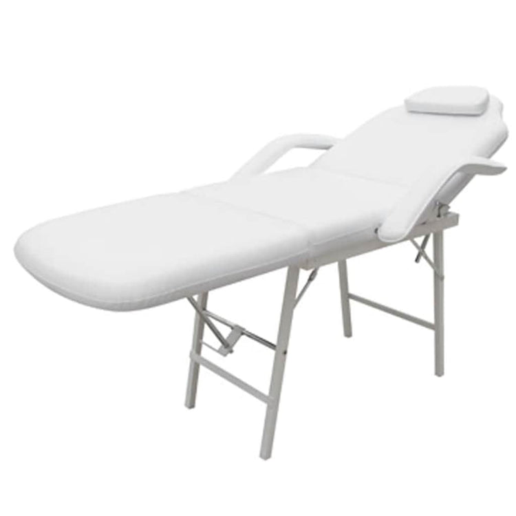 VIDAXL -Behandlungsstuhl für Gesicht 185x78x76 cm künstliches Leder weiß