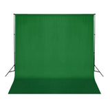 VIDAXL -Hintergrundchromakey 300x300 cm Baumwollgrün - afbeelding 2