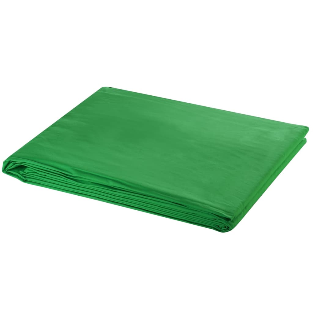 VIDAXL -Hintergrund Chromakey 500x300 cm Baumwollgrün