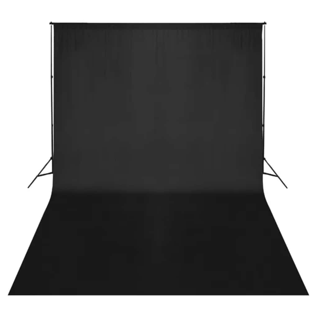 VIDAXL -Hintergrund 500x300 cm Baumwollschwarz
