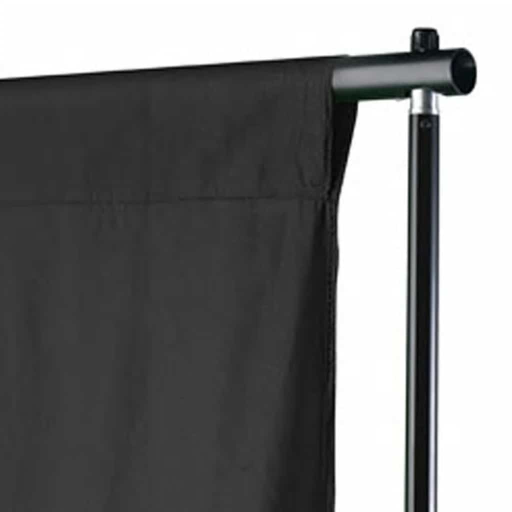 VIDAXL -Hintergrund 500x300 cm Baumwollschwarz