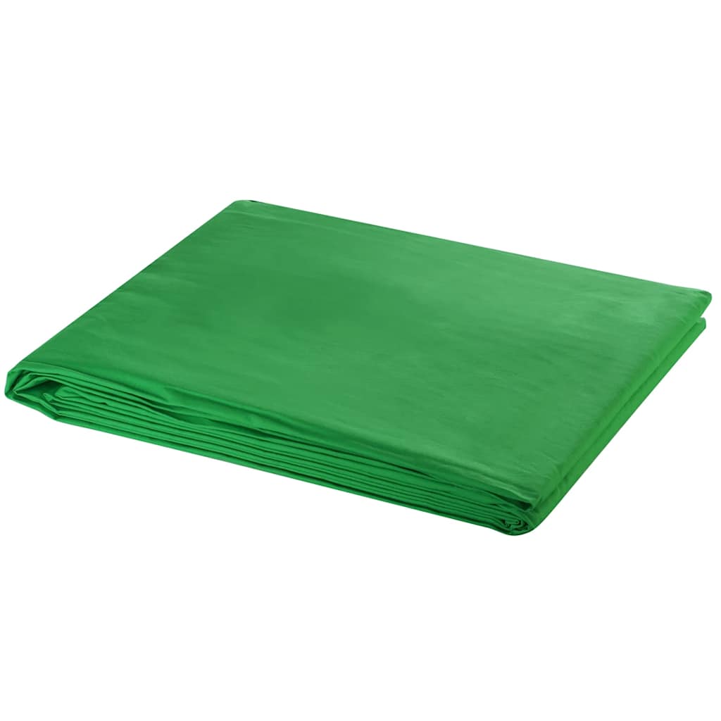 VIDAXL -Hintergrund Chromakey 600x300 cm Baumwollgrün