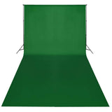 VIDAXL -Hintergrund Chromakey 600x300 cm Baumwollgrün - afbeelding 2