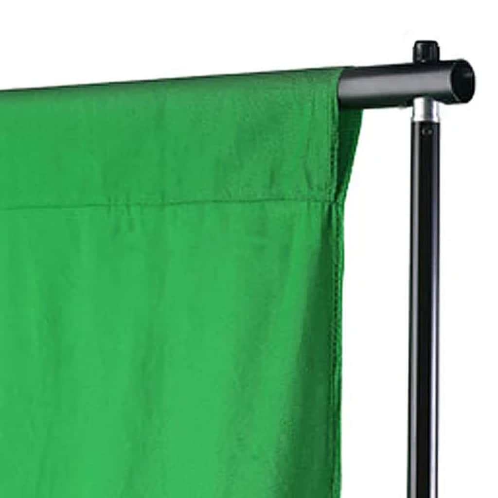 VIDAXL -Hintergrund Chromakey 600x300 cm Baumwollgrün