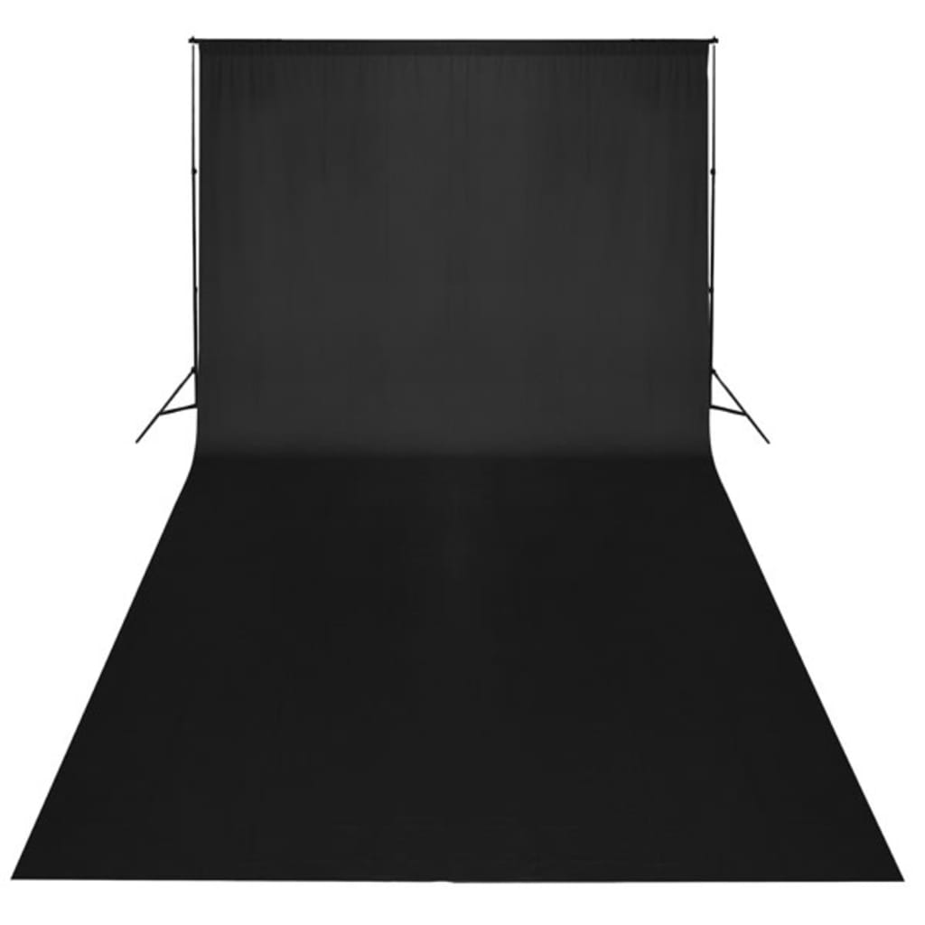VIDAXL -Hintergrund 600x300 cm Baumwollschwarz