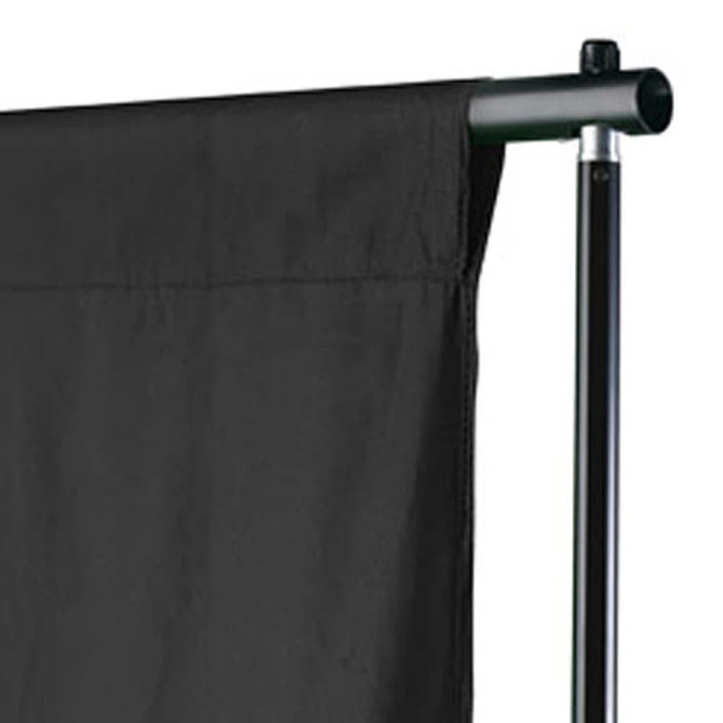 VIDAXL -Hintergrund 600x300 cm Baumwollschwarz