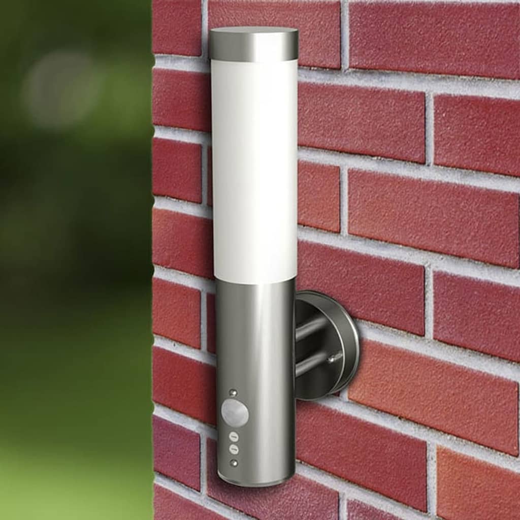Vidaxl Outdoor Lampe Edelstahl Savona mit Sensor (2 Stücke)
