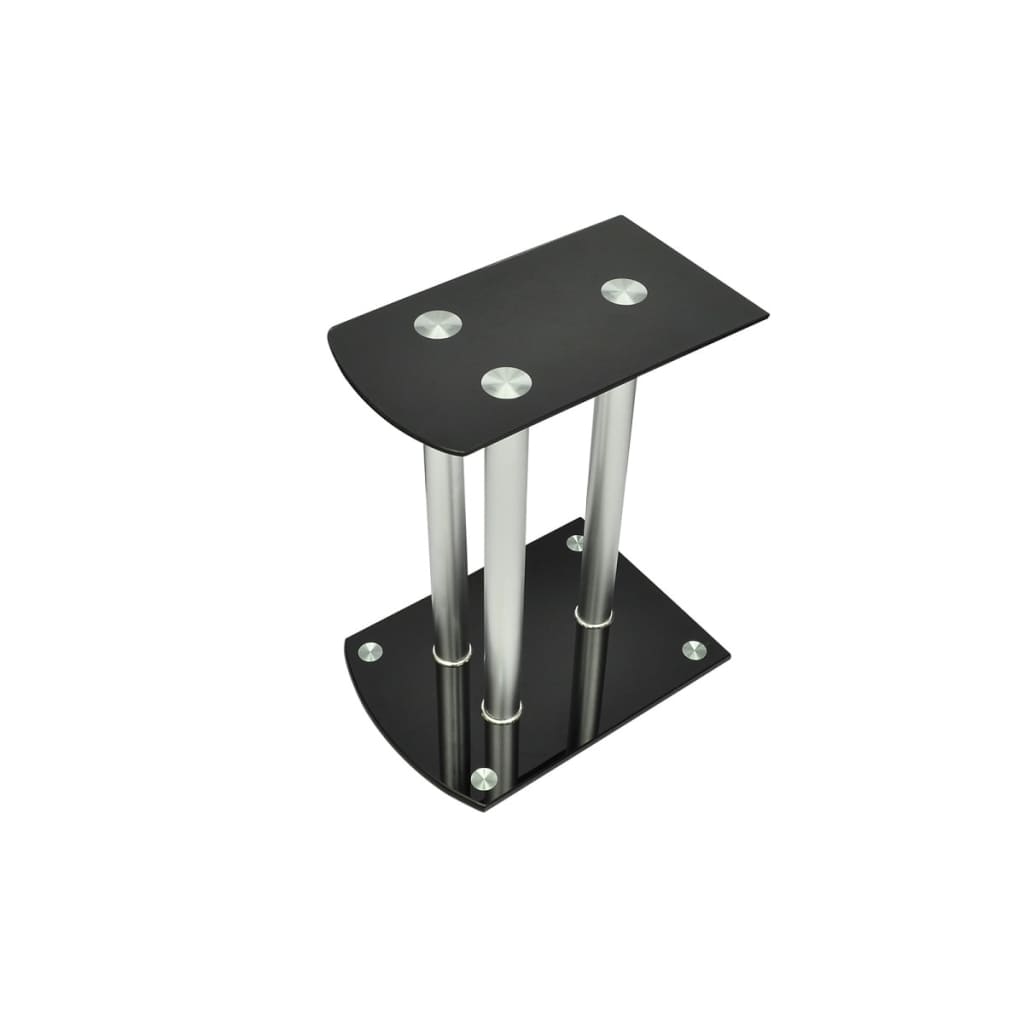Vidaxl Lautsprecher Standard Vokal -Set von 2 schwarzem Glas
