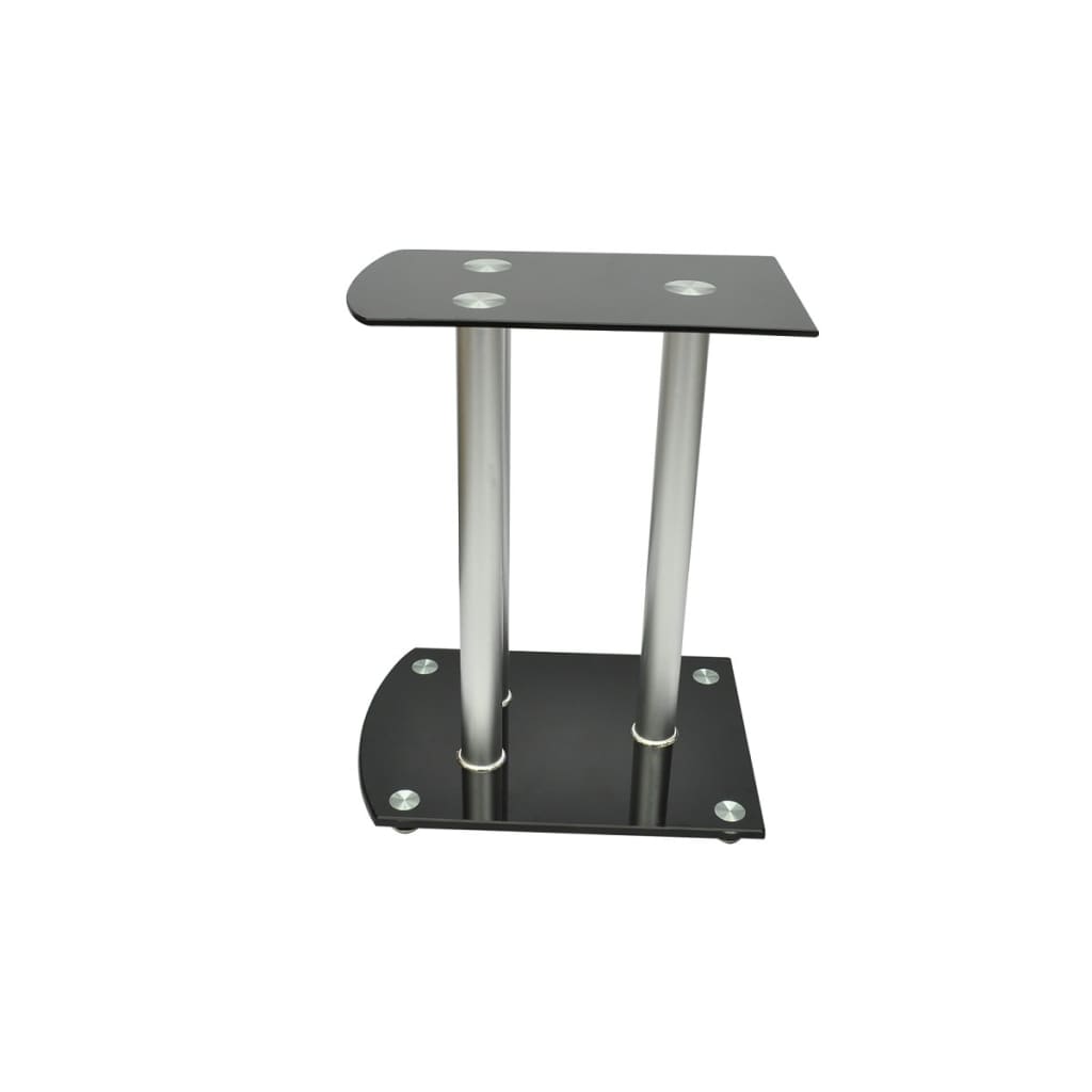 Vidaxl Lautsprecher Standard Vokal -Set von 2 schwarzem Glas