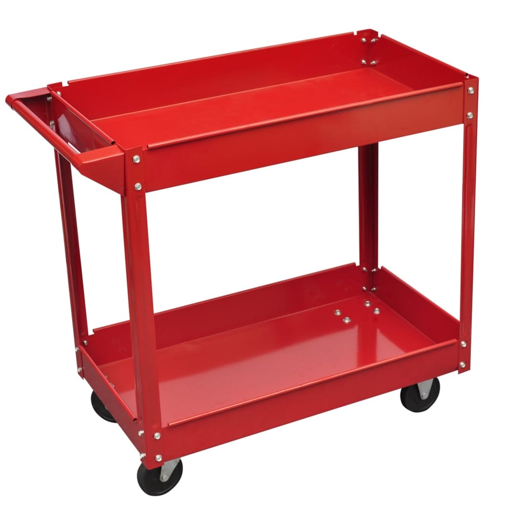 Vidaxl -Werkzeugtrolley 100 kg rot