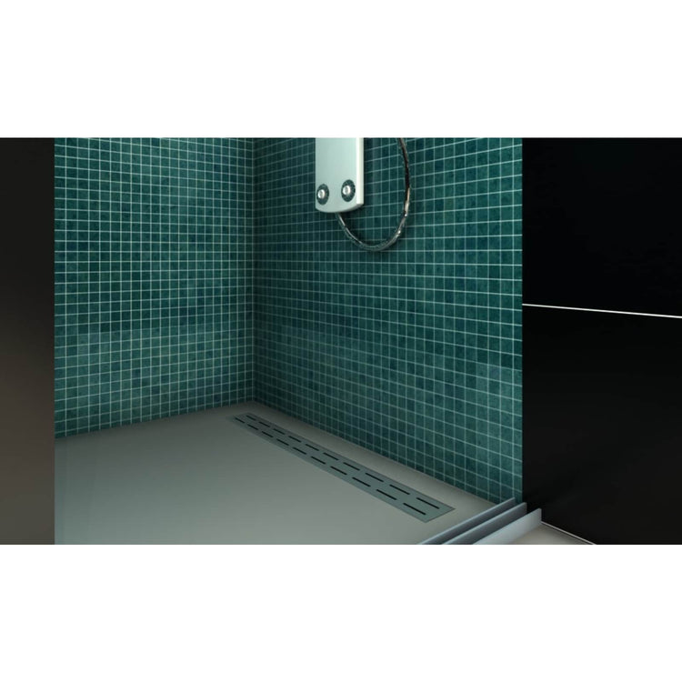 Vidaxx-Abläufe weiß 88 x 8,8 x 8,5 cm aus Metall