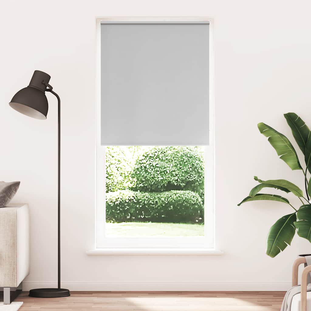 Vidaxl Roller Blind Blackout 100 x 230 cm grau