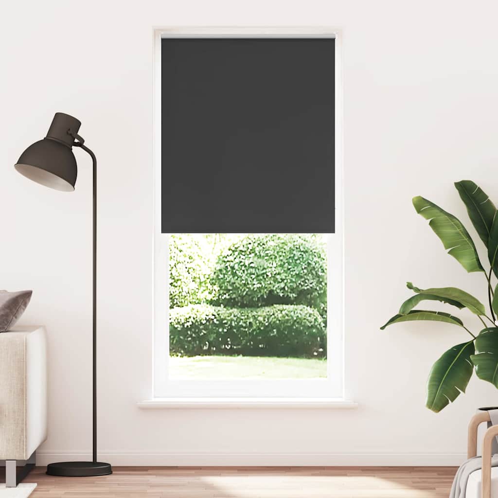 Vidaxl Roller Blind Blackout Blackout 100 x 230 cm schwarz