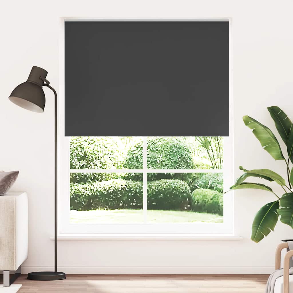 Vidaxl Roller Blind Blackout 140 x 230 cm schwarz