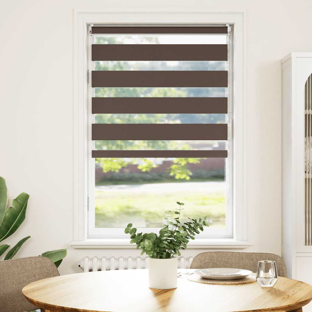 Vidaxl Duo Roller Blind 50x100cm Kaffee braun