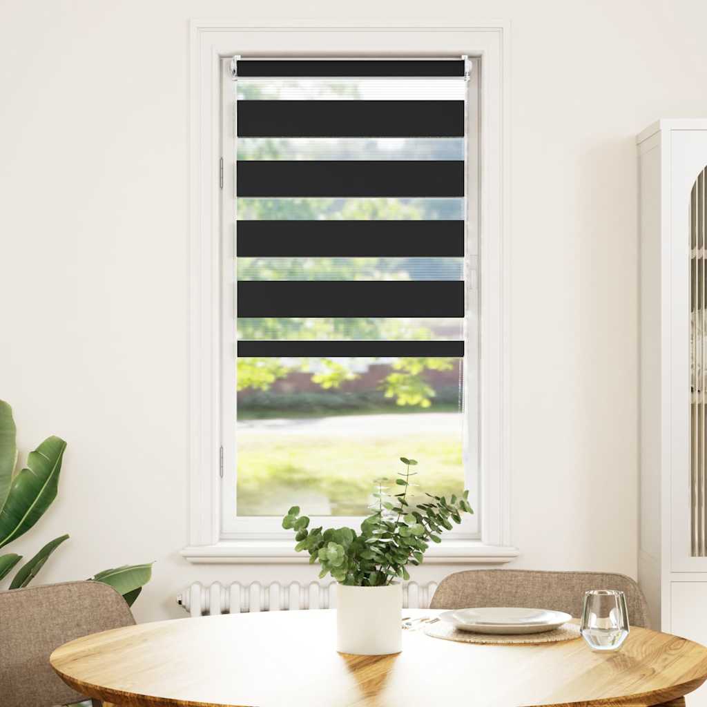 Vidaxl Duo Roller Blind 60x120cm Schwarz