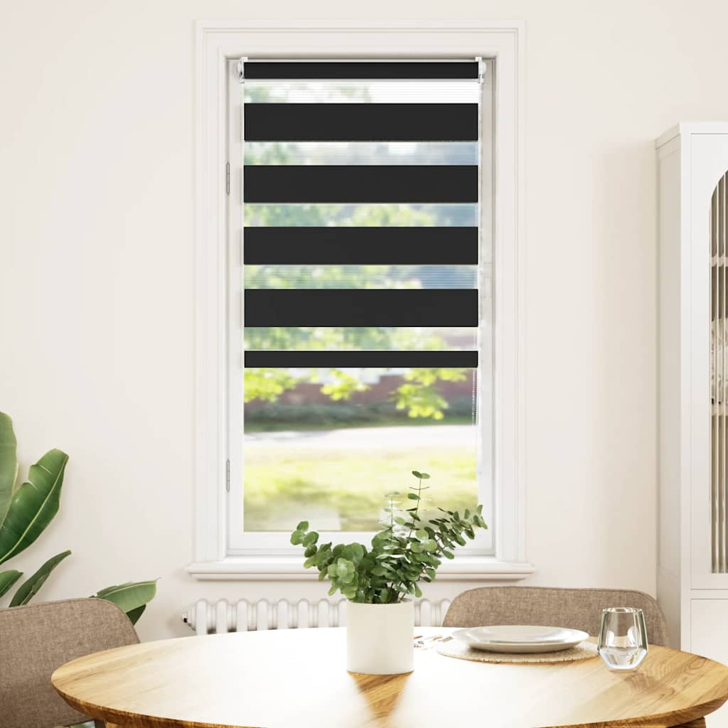 Vidaxl Duo Roller Blind 80x150 cm schwarz