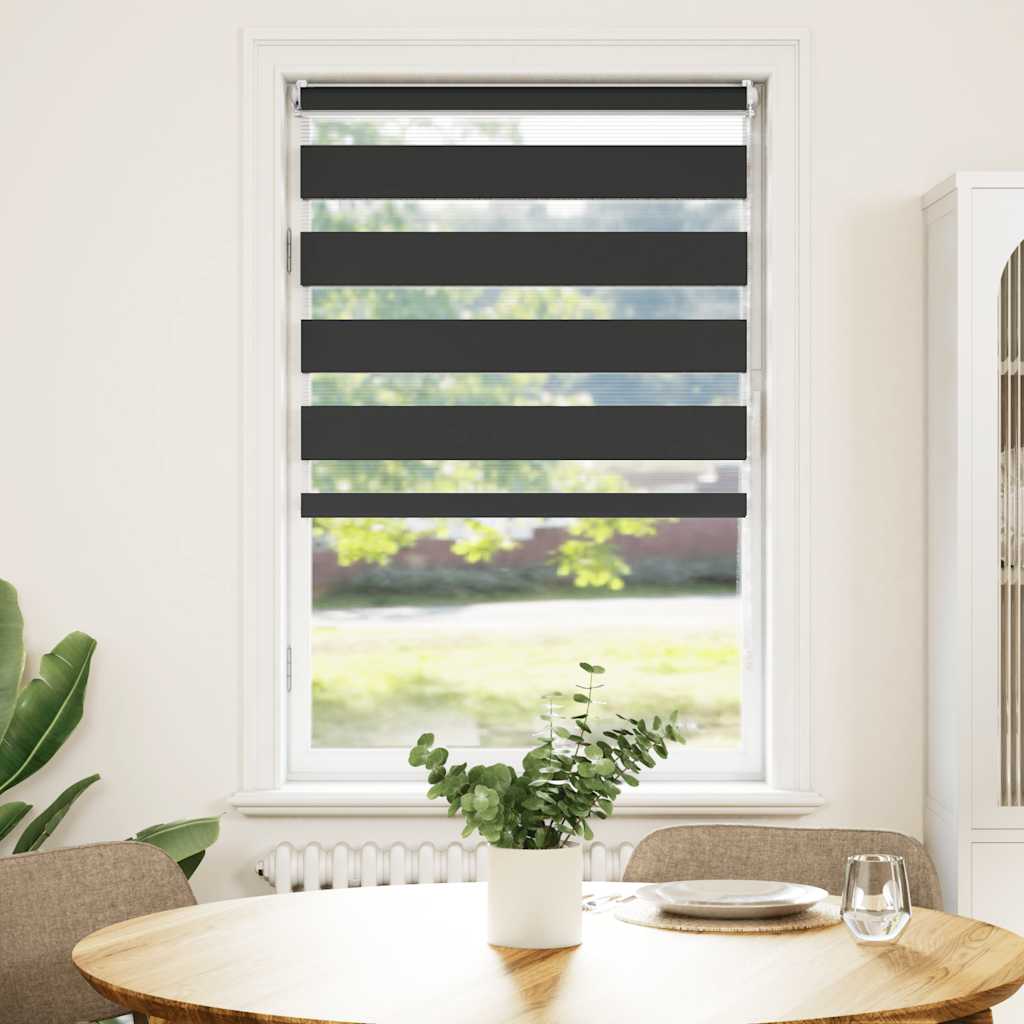Vidaxl Duo Roller Blind 90x150cm schwarz