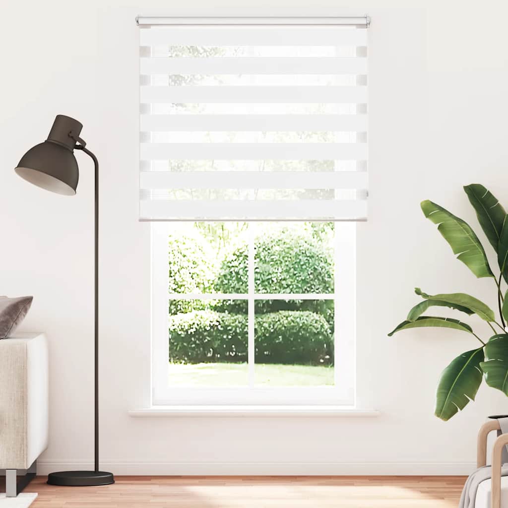 Vidaxl Duo Roller Blind 120 x 230 cm Weiß