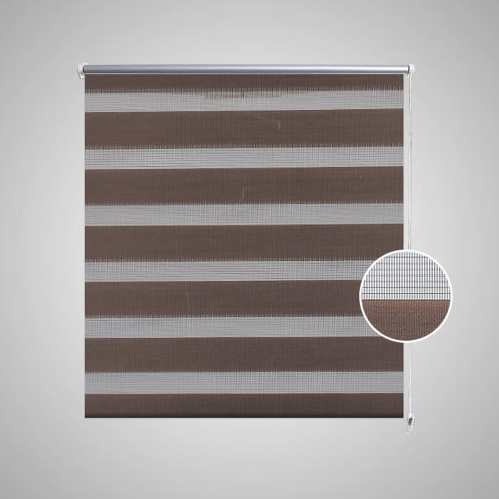 Vidaxl Duo Roller Blind 120 x 230 cm Kaffeebraun