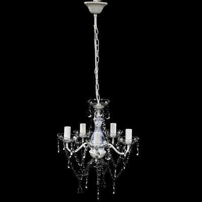 Vidaxl -Kronleuchter 5 Birnen transparent