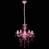 Vidaxl -Kristalle Licht mit 5 Glühbirnen Rosa - afbeelding 2