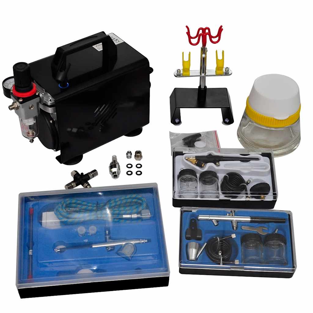 Vidaxl Airbrush -Kompressor mit 3 Pistolen