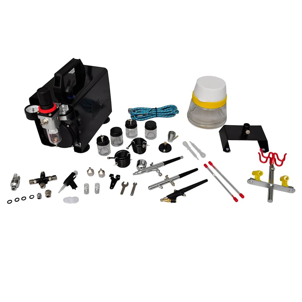 Vidaxl Airbrush -Kompressor mit 3 Pistolen