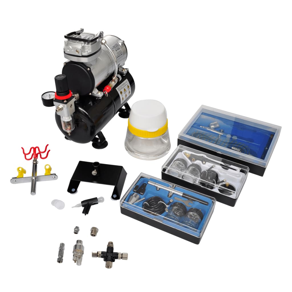 Vidaxl Airbrush -Kompressor mit 3 Pistolen