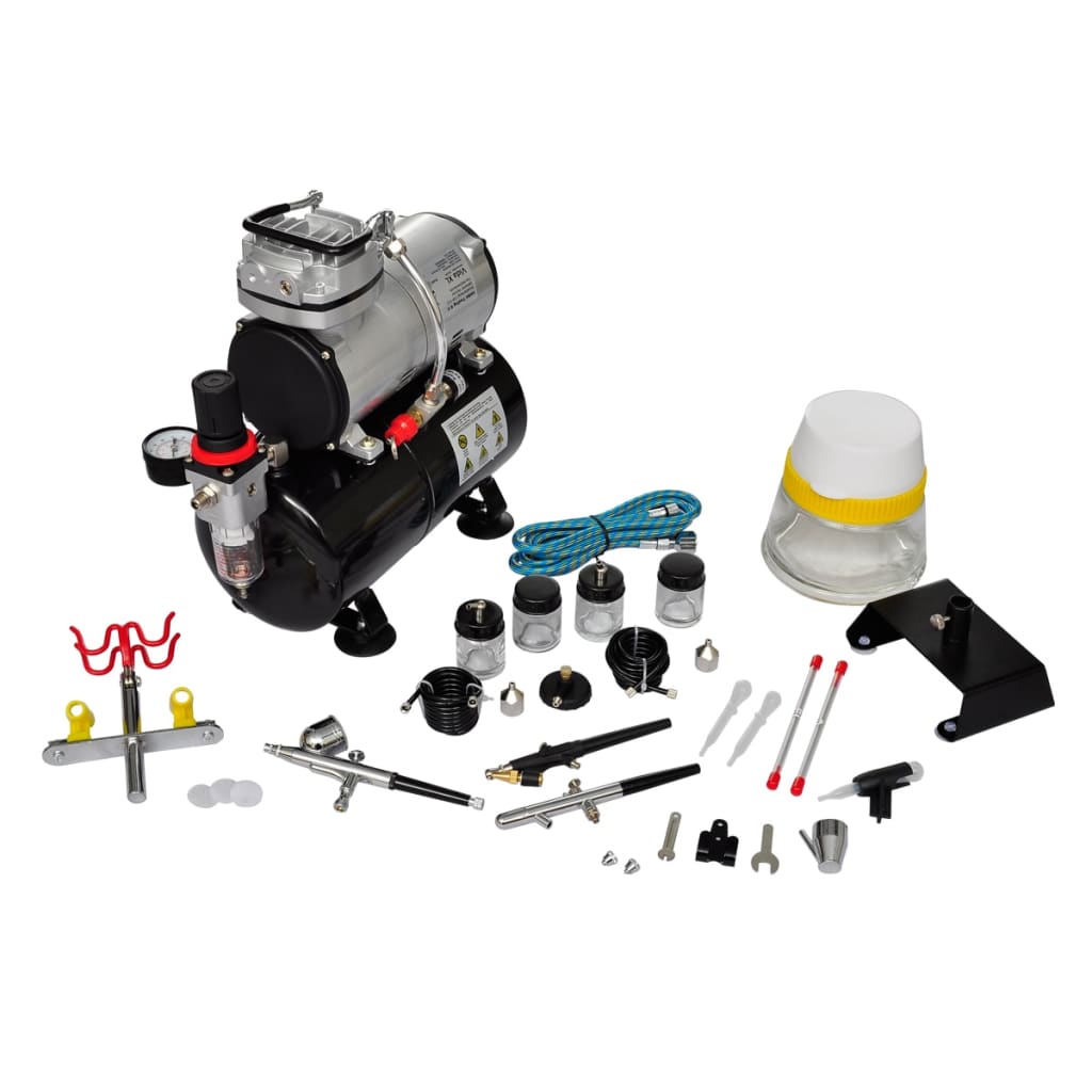 Vidaxl Airbrush -Kompressor mit 3 Pistolen