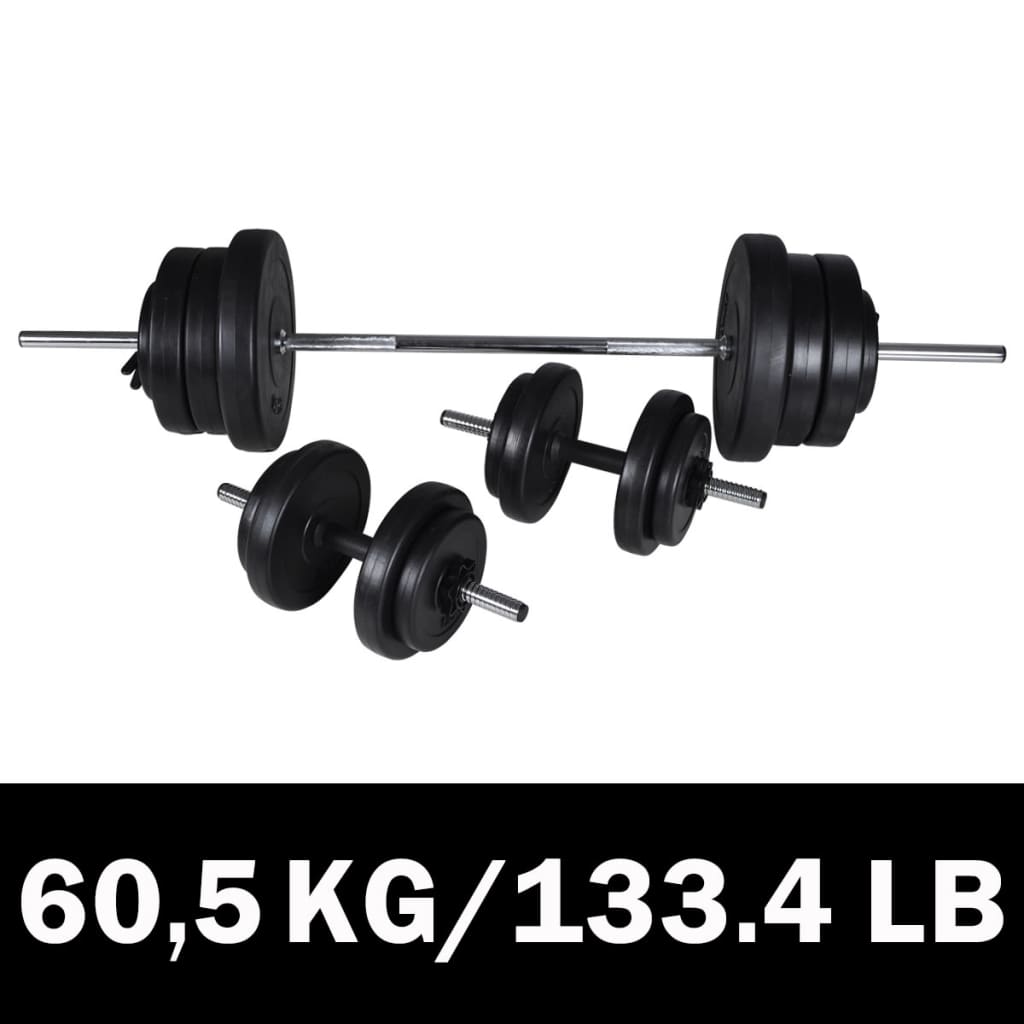 Vidaxl Barbellen Dumbbell Set 60,5 kg