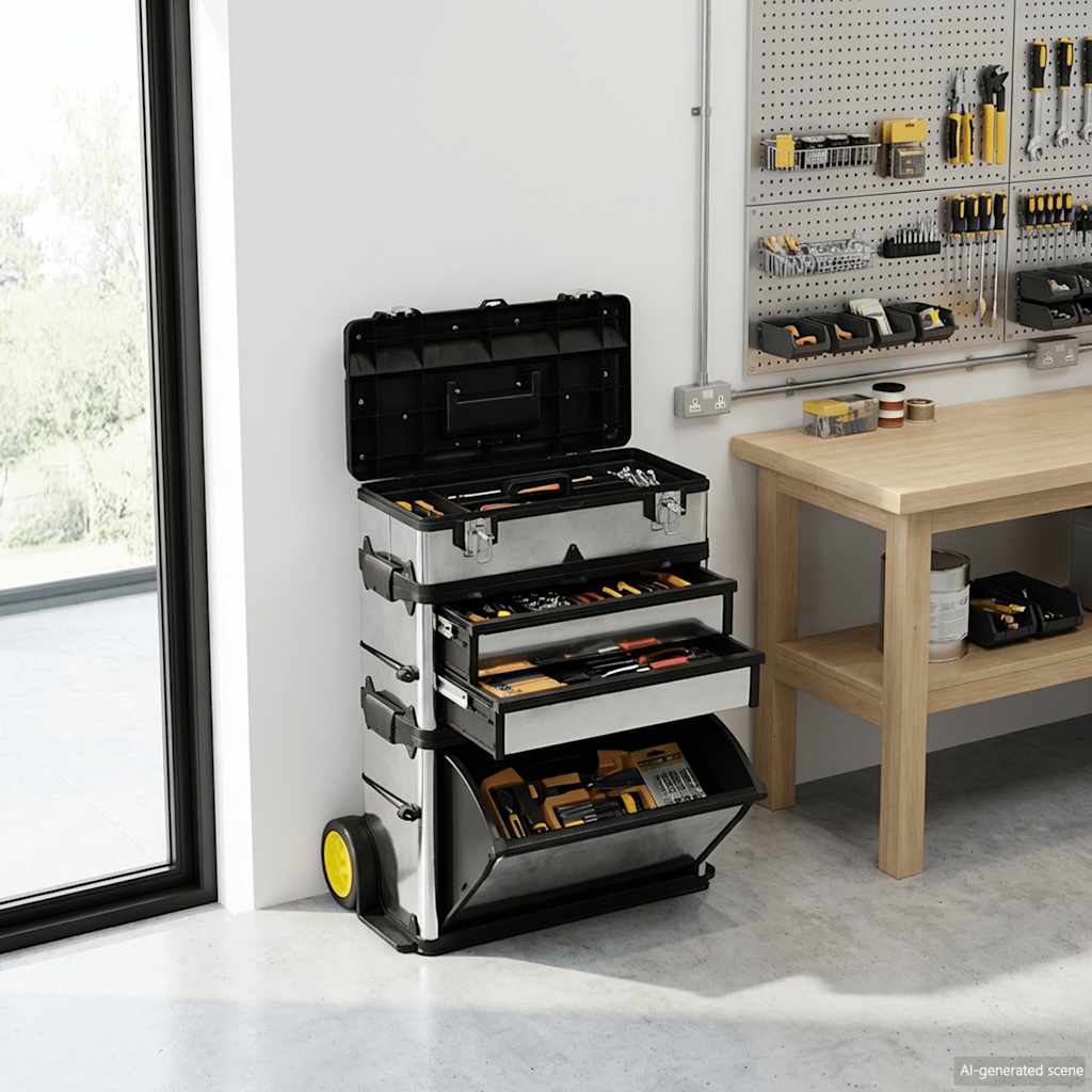 Vidaxl Tool Trolley Mobile 3-piefe