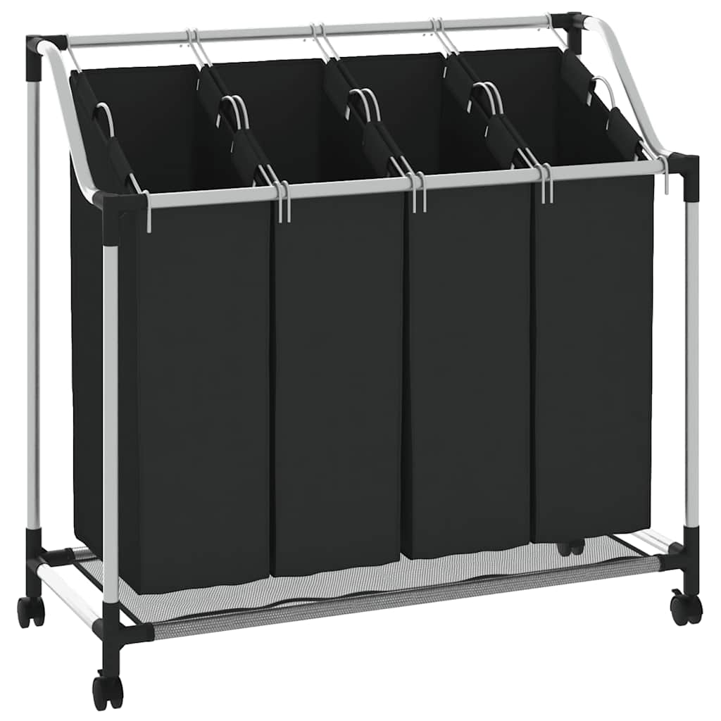 Vidaxl Wass Starter mit 4 Rücken schwarz und grau