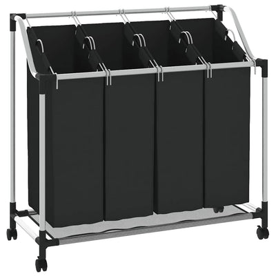 Vidaxl Wass Starter mit 4 Rücken schwarz und grau