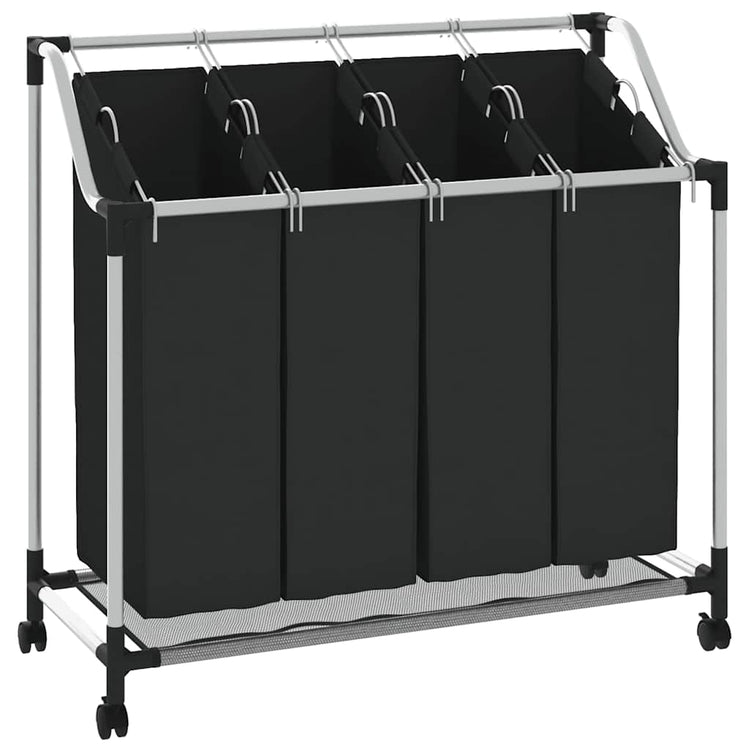 Vidaxl Wass Starter mit 4 Rücken schwarz und grau