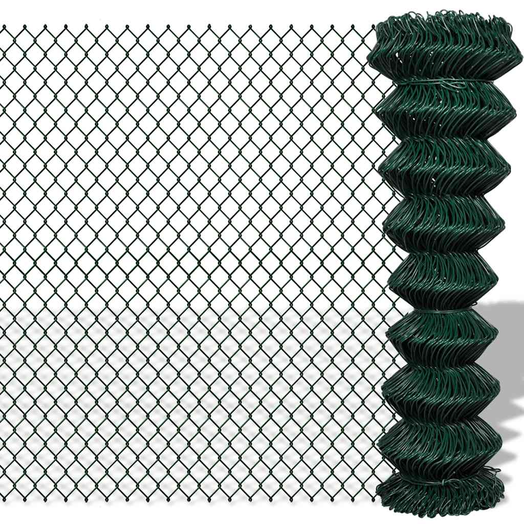 Vidaxl -Netzzaun 1,5x25 m Stahlgrün