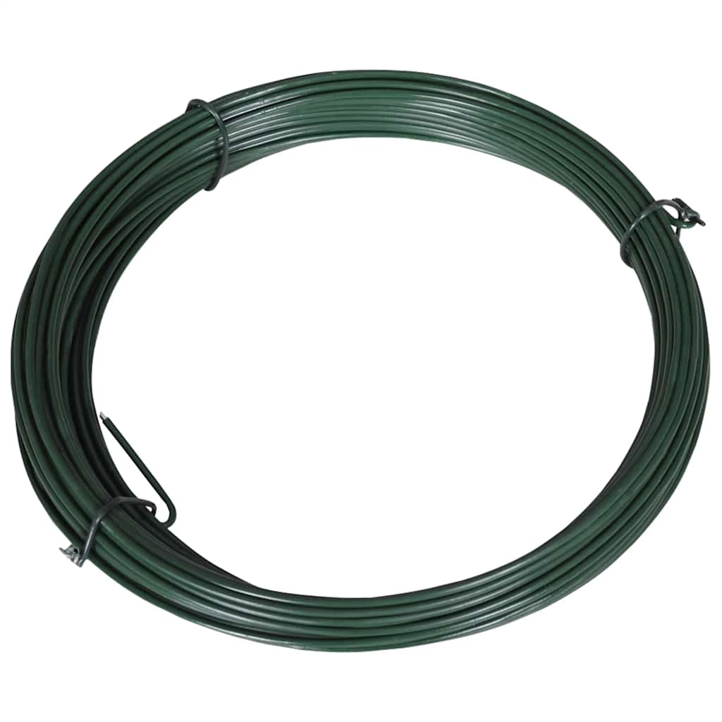 Vidaxxl Zaunbindedraht 25 m 1,4 2 mm Stahl grün