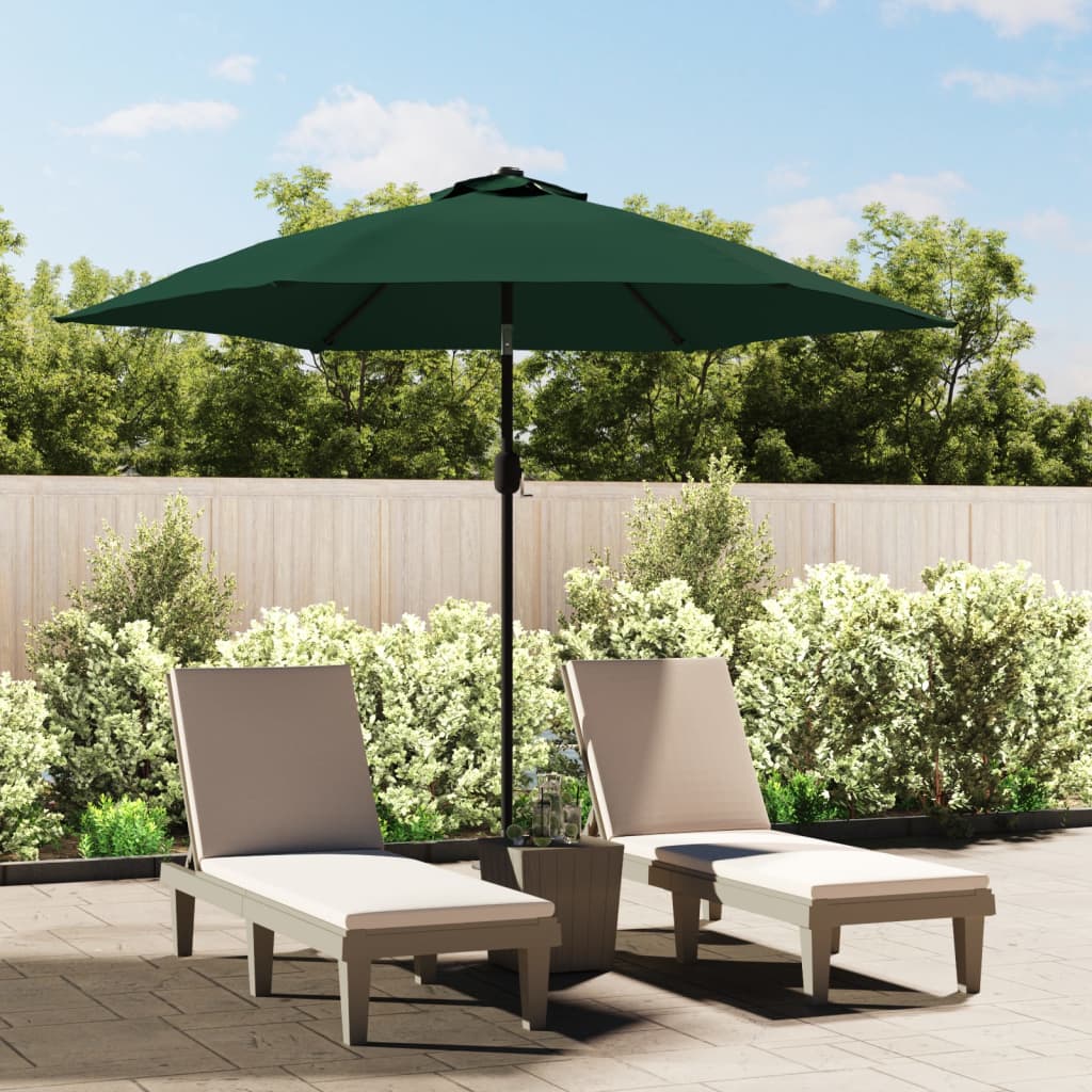 Vidaxl -Parasol mit Stahlpol 3 m grün
