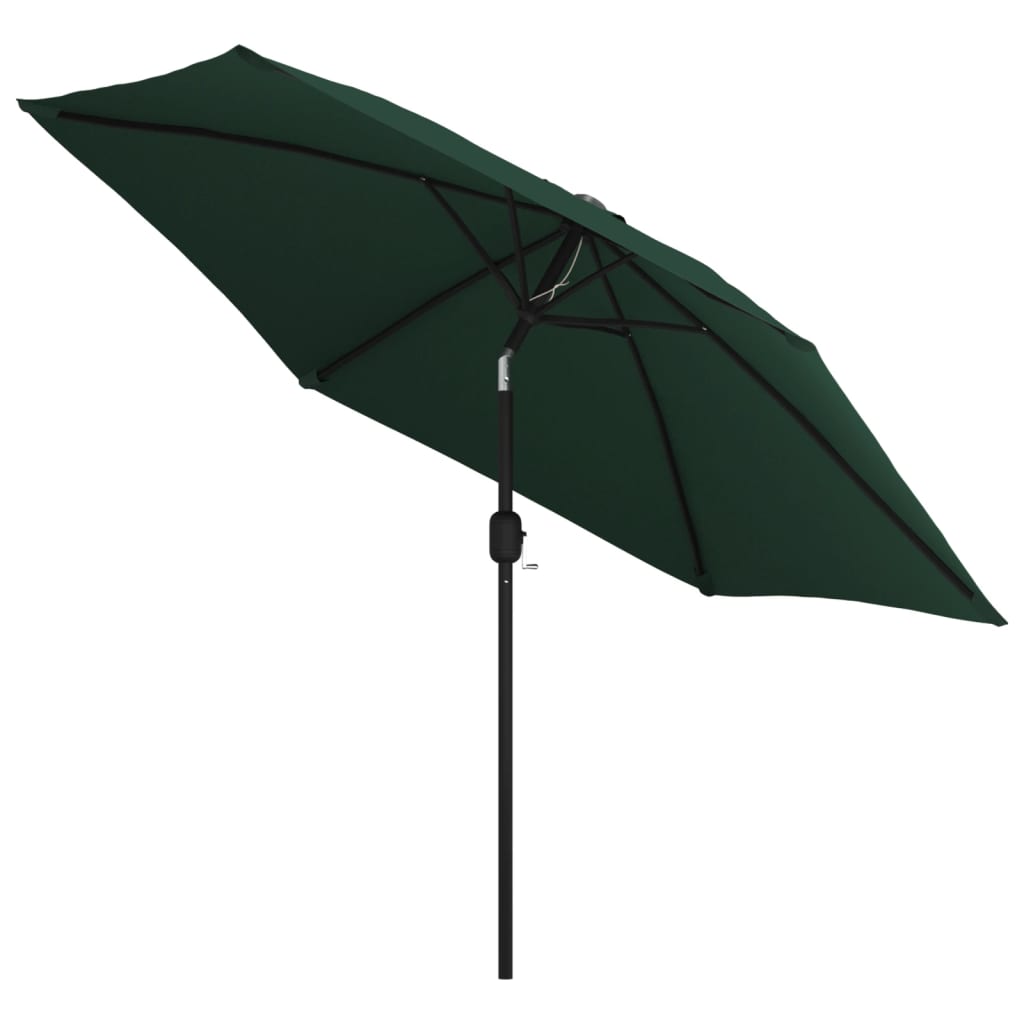 Vidaxl -Parasol mit Stahlpol 3 m grün