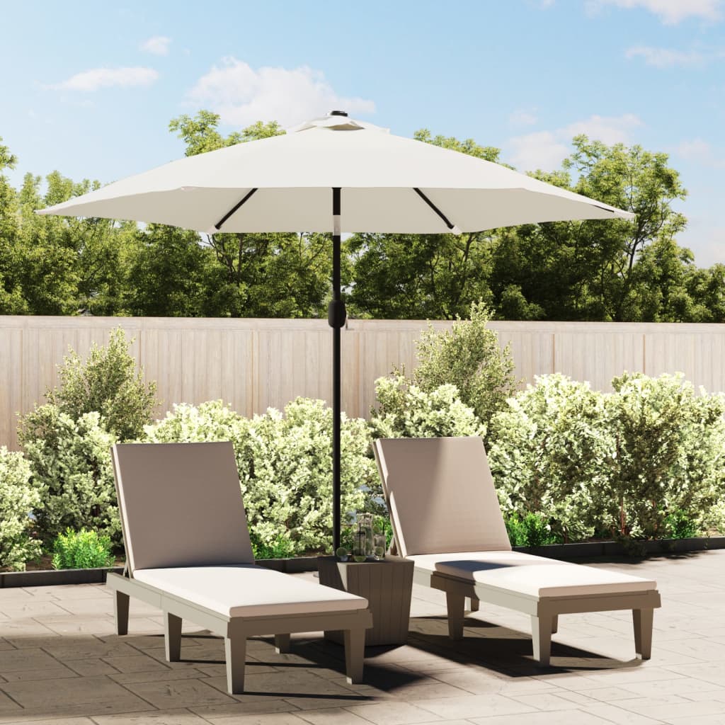 Vidaxl -Parasol mit Stahlpol 3 m Sandweiß