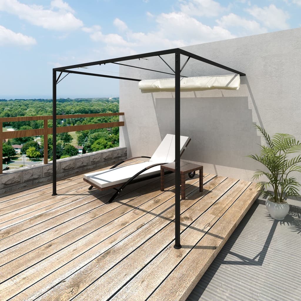 Vidaxl Gartenwanddruck mit ausziehbarem Dach 3x3x2,3 m