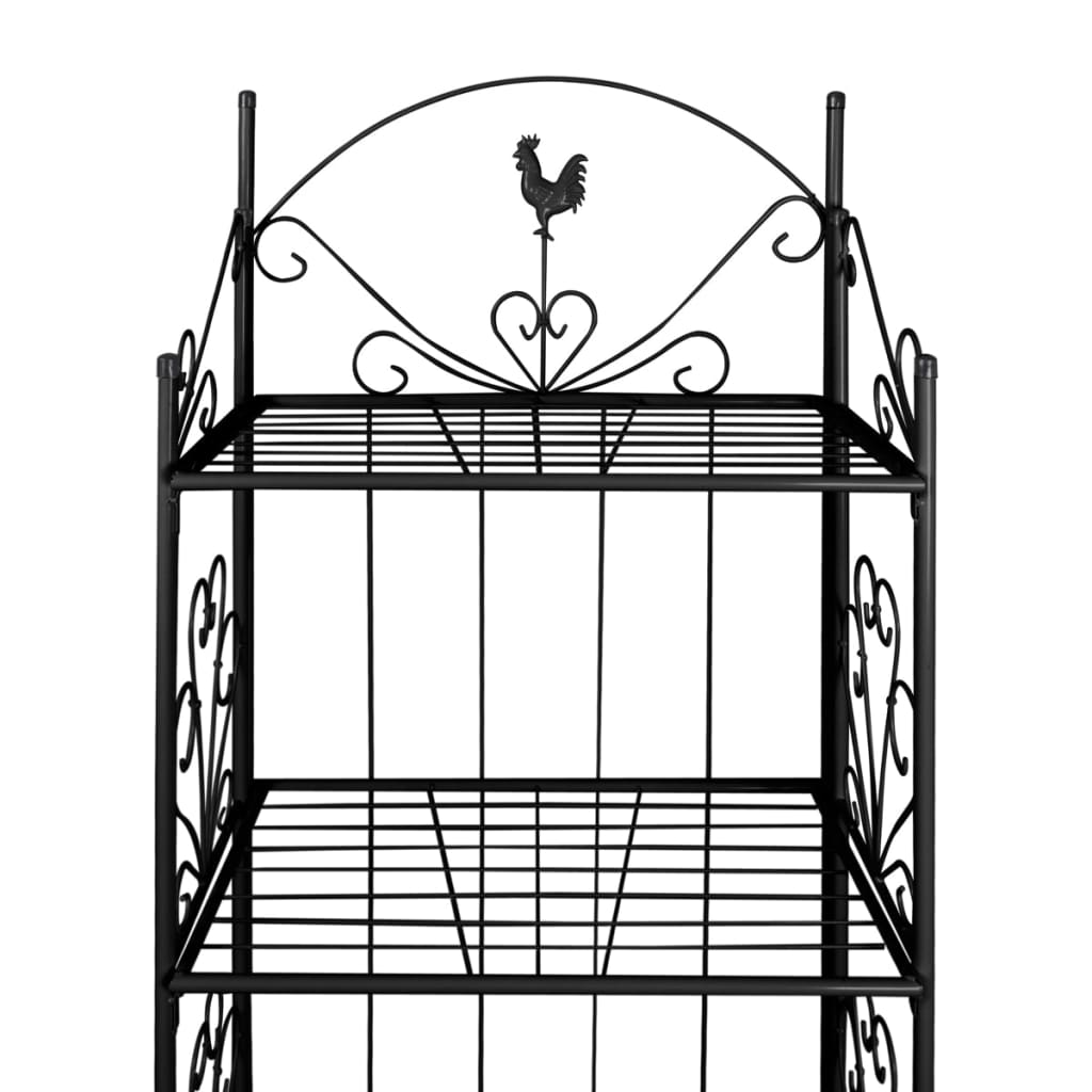 Vidaxl Plant Rack quadratisch schwarz