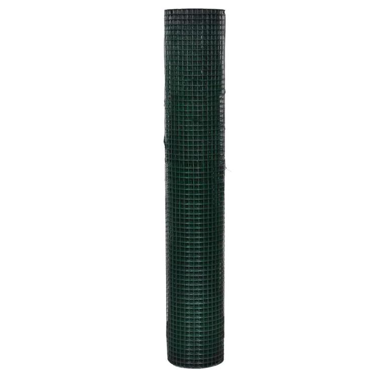 Vidaxl -Hühnerdraht 10x1 m verzinkter Stahl mit PVC -Beschichtung grün