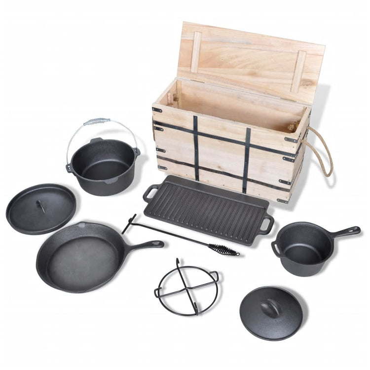 Vidaxl 9-teilige Bratpfannen Set