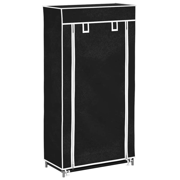 Vidaxl -Schuhschrank mit Abdeckung 58x28x106 Stoff schwarz