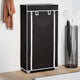 Vidaxl -Schuhschrank mit Abdeckung 58x28x106 Stoff schwarz